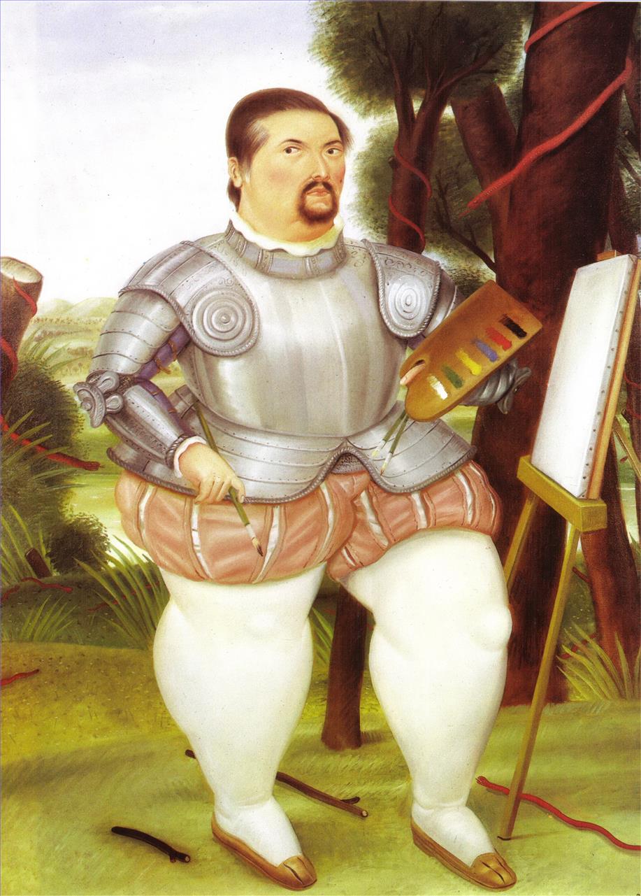 Self Portrait as Spanish Conquistador Fernando Botero Oil Paintings